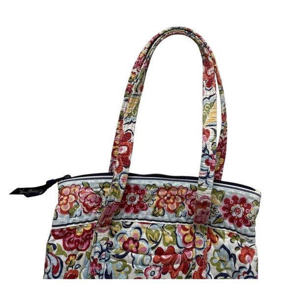 Vera Bradley Hope Garden Quilted Shoulder Hand Tote Bag With Zipper Closure - Picture 2 of 7